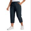 CRZ YOGA Lightweight Capri for Women 23" Cropped Casual Lounge Work Athletic Travel Pants with Pockets Quick Dry Summer True Navy Small view 1