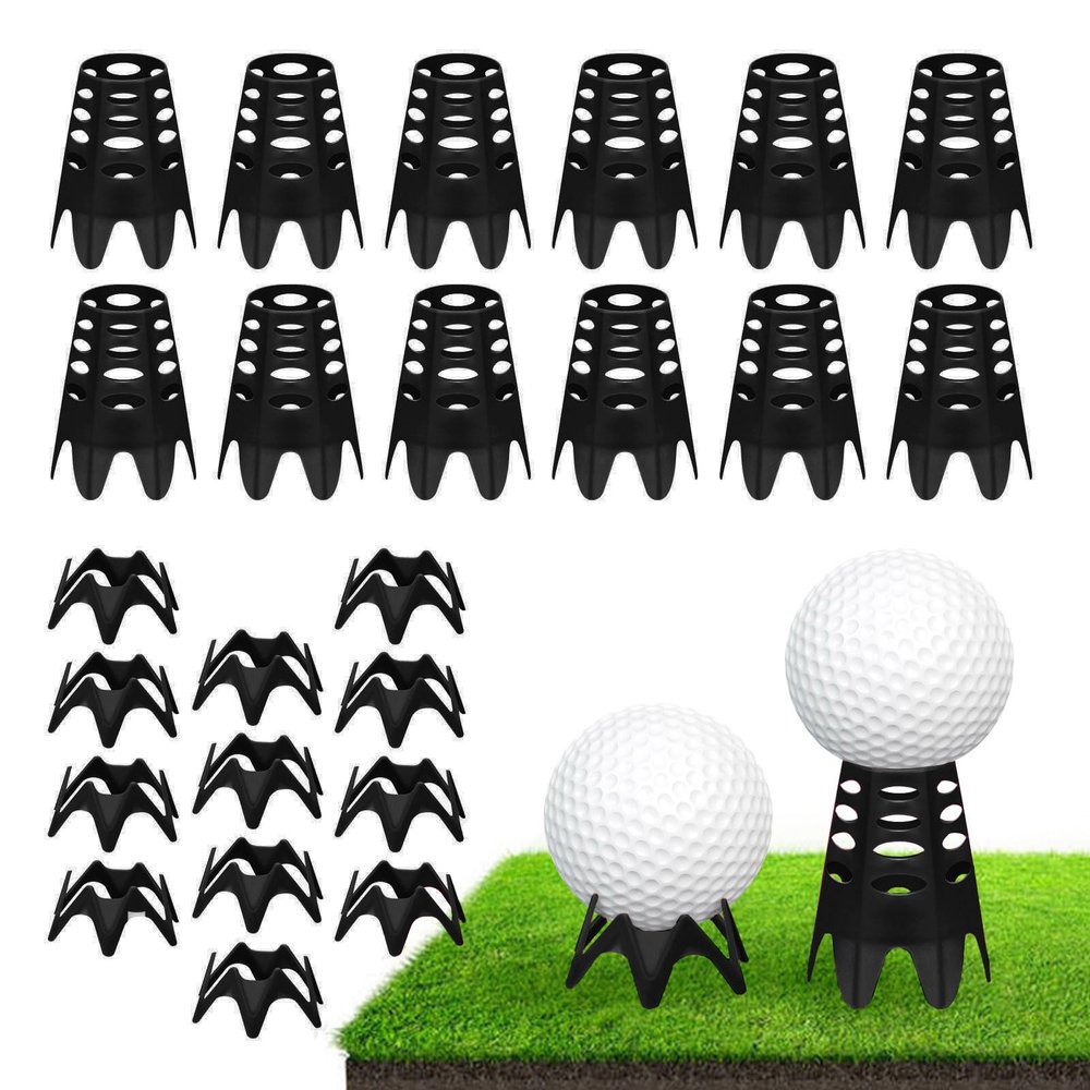 Rolitwils Golf Simulator tees, 24Pcs Plastic Golf Mat Tees for Home, Outdoor or Indoor Golf Tees for Training, Practice Golf tees for Winter Turf and Driving Range, Pack of 12 Tall & 12 Small
