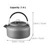 SUPVOX Aluminium Oxide Camping Kettle Portable Stovetop Teapot Wear-resistant Water Container for Outdoor Use Ergonomic Design for Easy Pouring for Tea and Cooking view 2