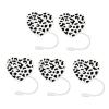 5pcs Straw Lid Reusable Silicone Straw Covers Heart-Shaped Leopard Print Straw Plug For Tumblers Cup Accessories Home Straw Cover For Party view 1