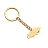 Huangshanshan Stainless Steel Jamaica Map Keychain for Women Men Jamaican Jewelry (gold city name) view 1