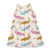 Aflyko Spring Dress for Girl Alligator Pink Blue Yellow Kiddo Tank Play Sundress Costume Dress Summertime Comfy Skirt for Church Dinner Event Wedding 5-6T view 1
