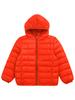ACSUSS Kids Teens Winter Coat Puffer Jackets Boys Girls Long Sleeve Zip Up Hoodie Ultra Lightweight Down Coat Orange 9-10 Years view 4