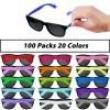 Jorpneost 100 Pack Neon Sunglasses, 20 Colors, Retro Sunglasses with UV Protection for Summer Pool Beach Party, Outdoor Activities and Classroom Prizes view 2