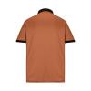 Generic Men Fashion Color Block Polo Shirts Short Sleeve Button Lapel Tennis Golf Tshirt Casual Striped Moisture Wicking Workout Tops Orange, Medium view 4