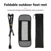Camping Chair Foot Rest, Camp Chair Footrest Foldable Camping Footrest Retractable Camp Footrest Hammock Chair Foot Rest Outdoor Camping Chair Accessories for Hiking Travel(grey) view 4