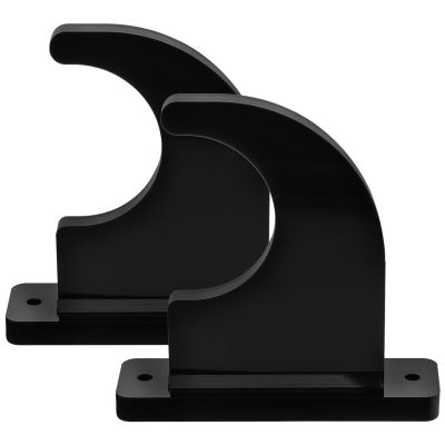 VOSAREA 1pair Display Hanger Wall Mounted Acrylic Rack for Baseball Bats and Fishing Rods Easy to Install Space-saving Design Finish