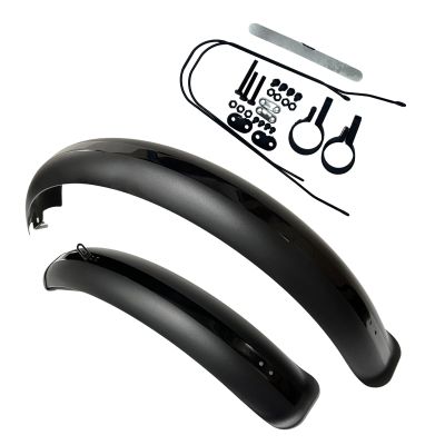 ZSYYDS Bike Fenders for Fat Tire Bike Mudguard Cycling Bike Fenders for Fat Tire Mountain Electric Bike Motorcycle (Black, 16inch)