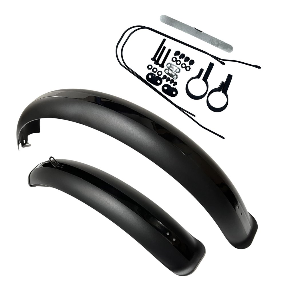 ZSYYDS Bike Fenders for Fat Tire Bike Mudguard Cycling Bike Fenders for Fat Tire Mountain Electric Bike Motorcycle (Black, 16inch)