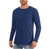 Generic Mens UPF 50+ UV Sun Protection Shirts Outdoor Long Sleeve SPF Rash Guard T-Shirt Lightweight Quick Dry Athletic Workout Tops Navy, Small view 1
