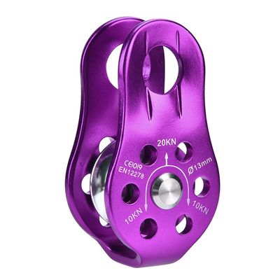 Alomejor Heavy Duty Pulley Block 1000kg Strength for Climbing with Anti Skid Side Plates for 8 to 12mm Rope ()