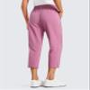 CRZ YOGA Lightweight Capri for Women 23" Cropped Casual Lounge Work Athletic Travel Pants with Pockets Quick Dry Summer Velvet Dust X-Large view 2