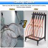 Kids Tennis Racquet Storage Rack, Home/Kindergarten/Gymnasium Mobile Badminton Racket Metal Display Stand, Hold 5 6 7 Rackets, Black Heavy Duty Steel Frame ( Color : Black , Size : Hold 6 Rackets ) view 3