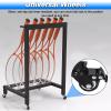 Kids Tennis Racquet Storage Rack, Home/Kindergarten/Gymnasium Mobile Badminton Racket Metal Display Stand, Hold 5 6 7 Rackets, Black Heavy Duty Steel Frame ( Color : Black , Size : Hold 6 Rackets ) view 4