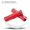 Bike Handlebar Grips, Comfort PU Leather Grips Hand Stitched Beach Cruiser Bike Grips with Double Lock, Fits Most 22mm (0.9") Bicycle Handlebar(Red) view 2