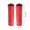 Bike Handlebar Grips, Comfort PU Leather Grips Hand Stitched Beach Cruiser Bike Grips with Double Lock, Fits Most 22mm (0.9") Bicycle Handlebar(Red) view 4