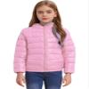 ACSUSS Kids Teens Winter Coat Puffer Jackets Boys Girls Long Sleeve Zip Up Hoodie Ultra Lightweight Down Coat Pink 13-14 Years view 2