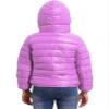 ACSUSS Kids Teens Winter Coat Puffer Jackets Boys Girls Long Sleeve Zip Up Hoodie Ultra Lightweight Down Coat Purple 13-14 Years view 3