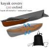 PHASFBJ Full Kayak Cover,Kayak Canoe Cover for Transport Weatherproof UV Protection Durable Oxford 420D Anti-Dust Fishing Kayak Covers for Outdoor,Kayak Cockpit Cover,Black,18FT*3.1FT5.5m*1m view 2