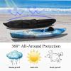 PHASFBJ Full Kayak Cover,Kayak Canoe Cover for Transport Weatherproof UV Protection Durable Oxford 420D Anti-Dust Fishing Kayak Covers for Outdoor,Kayak Cockpit Cover,Black,18FT*3.1FT5.5m*1m view 3