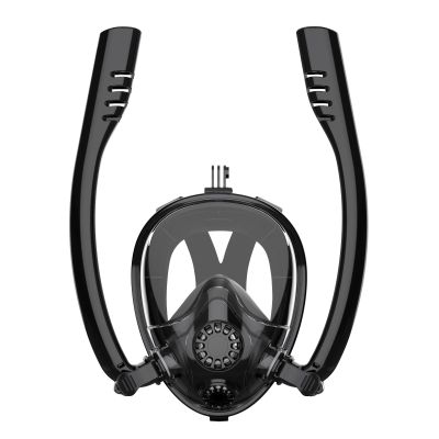SMACO Full Face Snorkel Mask Compatiable with 0.5L/0.7L Mini Scuba Tanks, Scuba Mask with Anti-Fog& Leak Flat Lens and Camera Mount Support Both Snorkeling and Diving Within 10m Underwater