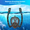 SMACO Full Face Snorkel Mask Compatiable with 0.5L/0.7L Mini Scuba Tanks, Scuba Mask with Anti-Fog& Leak Flat Lens and Camera Mount Support Both Snorkeling and Diving Within 10m Underwater view 2