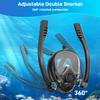 SMACO Full Face Snorkel Mask Compatiable with 0.5L/0.7L Mini Scuba Tanks, Scuba Mask with Anti-Fog& Leak Flat Lens and Camera Mount Support Both Snorkeling and Diving Within 10m Underwater view 3