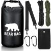 Foilswirl 1 Set Bear Food Bag for Camping Ultralight Food Hanging System Includes Waterproof Bear Bag, Nylon Ropes, Hooks for Camping Backpacking(20 L,Black) view 1