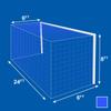 FORZA Replacement 24ft x 8ft Stadium Soccer Goal Nets | 5mm Braided HDPE Striped Soccer Nets for Stadium Box Goals [11 Colour Options] (Light Blue, Single) view 2