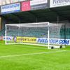FORZA Replacement 24ft x 8ft Stadium Soccer Goal Nets | 5mm Braided HDPE Striped Soccer Nets for Stadium Box Goals [11 Colour Options] (Light Blue, Single) view 4