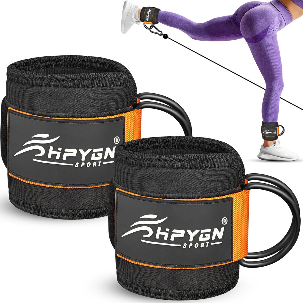 HPYGN Ankle Straps for Cable Machines Women, Work Out Equipment for Home&Gym, Cable Machine Attachment, Glute Workout Equipment for Kickbacks, Leg Extensions, Hip Abductors, Cable Kick Back Ankle Strap