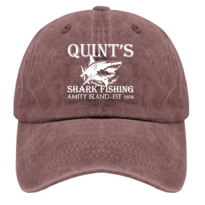 Quints Shark Fishing Amity Island EST 1978 Hat Women Trendy Mesh Hat for Fall