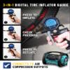 Presta Valve Air Chuck - Digital Bike Tire Pressure Gauge with Inflator 1% Accuracy, 3-200 PSI - Schrader to Presta Valve Adapter for Air Compressor Attachment view 2