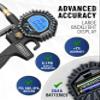 Presta Valve Air Chuck - Digital Bike Tire Pressure Gauge with Inflator 1% Accuracy, 3-200 PSI - Schrader to Presta Valve Adapter for Air Compressor Attachment view 4