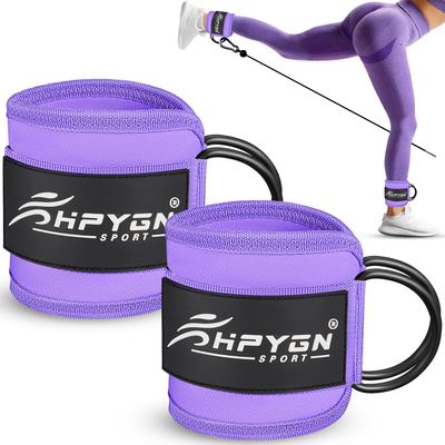 HPYGN Ankle Straps for Cable Machines, One Size Fit with Premium Padding, Cable Machine Attachment, Work Out Equipment for Kickbacks, Leg Extensions, Hip Abductors, work out sets gym for women