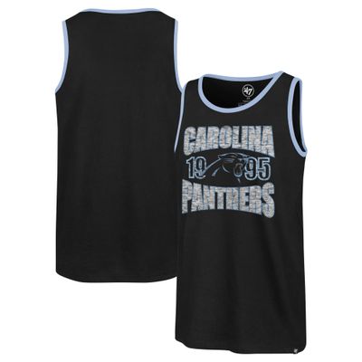47 Men's Black Carolina Panthers Upload Franklin Tank Top