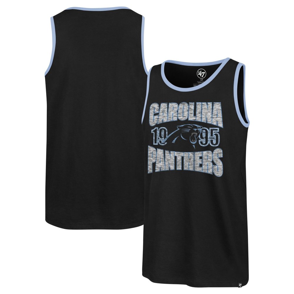 47 Men's Black Carolina Panthers Upload Franklin Tank Top
