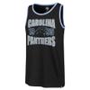 47 Men's Black Carolina Panthers Upload Franklin Tank Top view 2