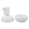 VALICLUD Ceramic Squirrel Jewelry Box Decorative Organizer for Rings and Earrings Cute Cartoon Shaped Trinket Case Valentine Box for Women and Girls view 2