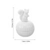 VALICLUD Ceramic Squirrel Jewelry Box Decorative Organizer for Rings and Earrings Cute Cartoon Shaped Trinket Case Valentine Box for Women and Girls view 3