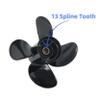 WINGOGO 48-8M8026640 10.1 X 15 Pitch 4 Blade RH 13 Spline Tooth Outboard Boat Propeller Replacement for Mercury 25-70HP Aluminum Prop with Hub Kit view 3