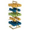 Aimery Yoga Mat Storage RackFloor Metal Yoga Mat Holder, Gym Foam Rollers Organizer, for Gym/Yoga Studio Hold 10~20 Exercise Mats(Black,23.6"x15.7"x51.2") view 3
