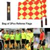 2Pcs Soccer Referee Flag Set,Sports Match Football Linesman Flags,Metal Pole Foam Handle, with Storage Bag for Sports, Soccer, Football, Basketball view 3