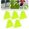 5pcs Agility Soccer Disc Cones Barriers,Plastic Marker Football Barriers Training Cone,Sports Accessory for TrainingFootball, Basketball (Yellow) view 2