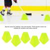 5pcs Agility Soccer Disc Cones Barriers,Plastic Marker Football Barriers Training Cone,Sports Accessory for TrainingFootball, Basketball (Yellow) view 3