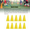 10Pcs 23cm Yellow Soccer Training Cone,Soccer Cones Agility Field Marker Cone,Sports Training Traffic Cone Barrier for Basketball Football Skateboards view 2