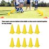 10Pcs 23cm Yellow Soccer Training Cone,Soccer Cones Agility Field Marker Cone,Sports Training Traffic Cone Barrier for Basketball Football Skateboards view 3