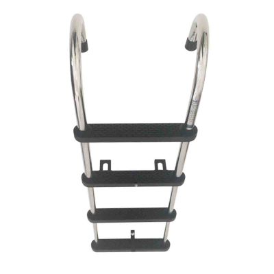 Extendable Dock Ladders 4 Step Stainless Steel Heavy Duty Telescoping Transom Swim Deck, Under Platform Slide Mount for Marine Yacht Boat Swim