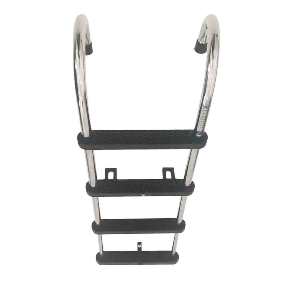 Extendable Dock Ladders 4 Step Stainless Steel Heavy Duty Telescoping Transom Swim Deck, Under Platform Slide Mount for Marine Yacht Boat Swim