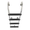 Extendable Dock Ladders 4 Step Stainless Steel Heavy Duty Telescoping Transom Swim Deck, Under Platform Slide Mount for Marine Yacht Boat Swim view 1